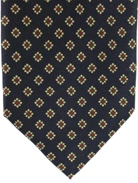 E. Marinella Silk Tie Black Brown Floral SALE