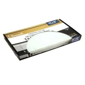 Elements - Pre-Cut Heavy Duty Tablecovers - 66" x 90" - Ultra Clear (Case Qty: 200)