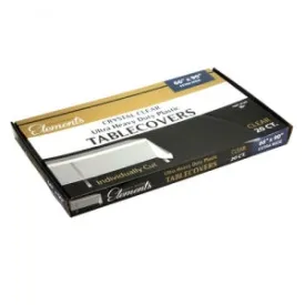 Elements - Pre-Cut Heavy Duty Tablecovers - 66" x 90" - Ultra Clear (Case Qty: 200)