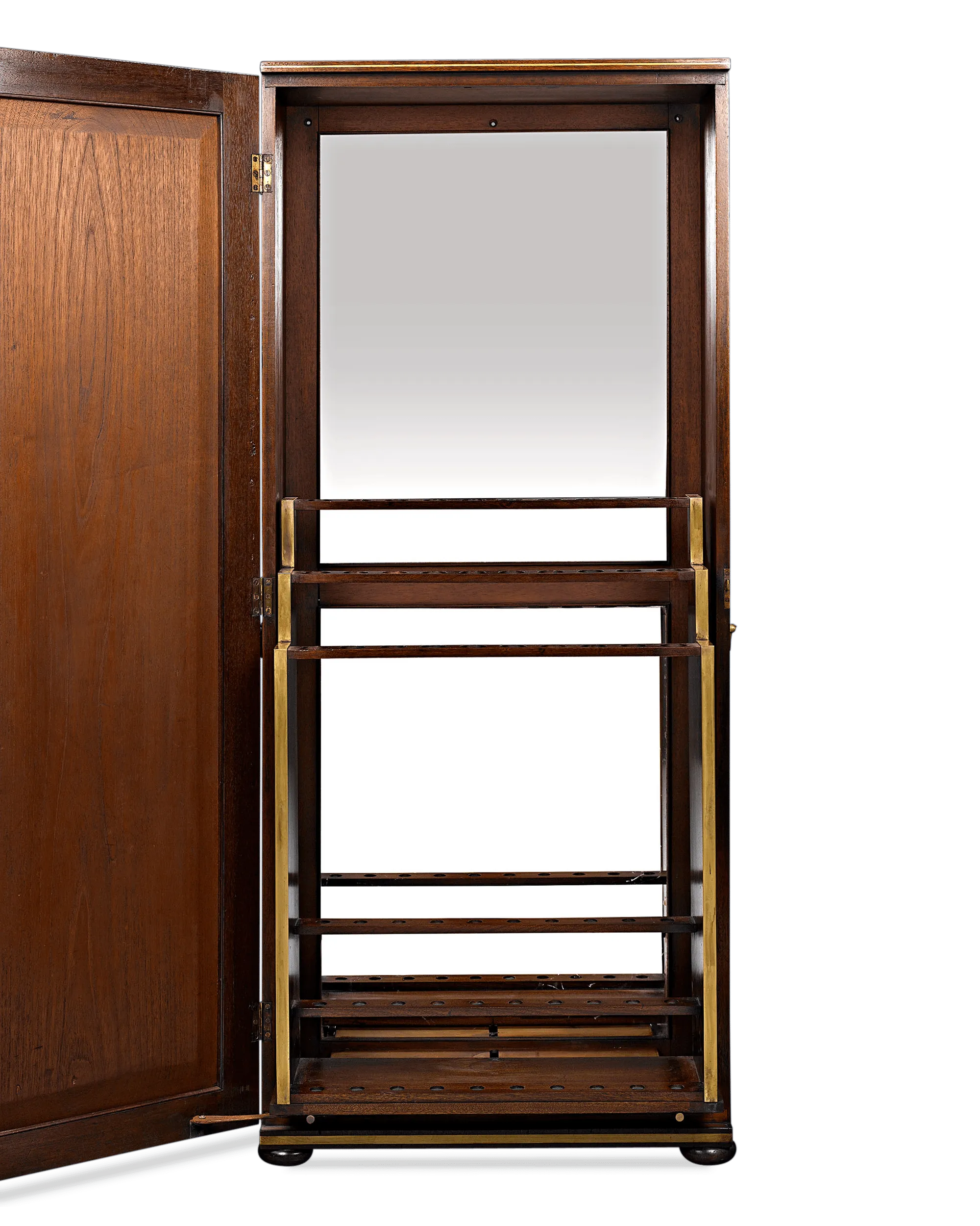 English Upright Cane Cabinet