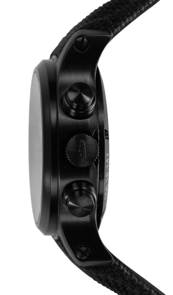 Fortis Aeromaster Professional Automatic Chronograph Black PVD Black Dial Black Textile Strap Day/Date Divers Mens Watch F4040002