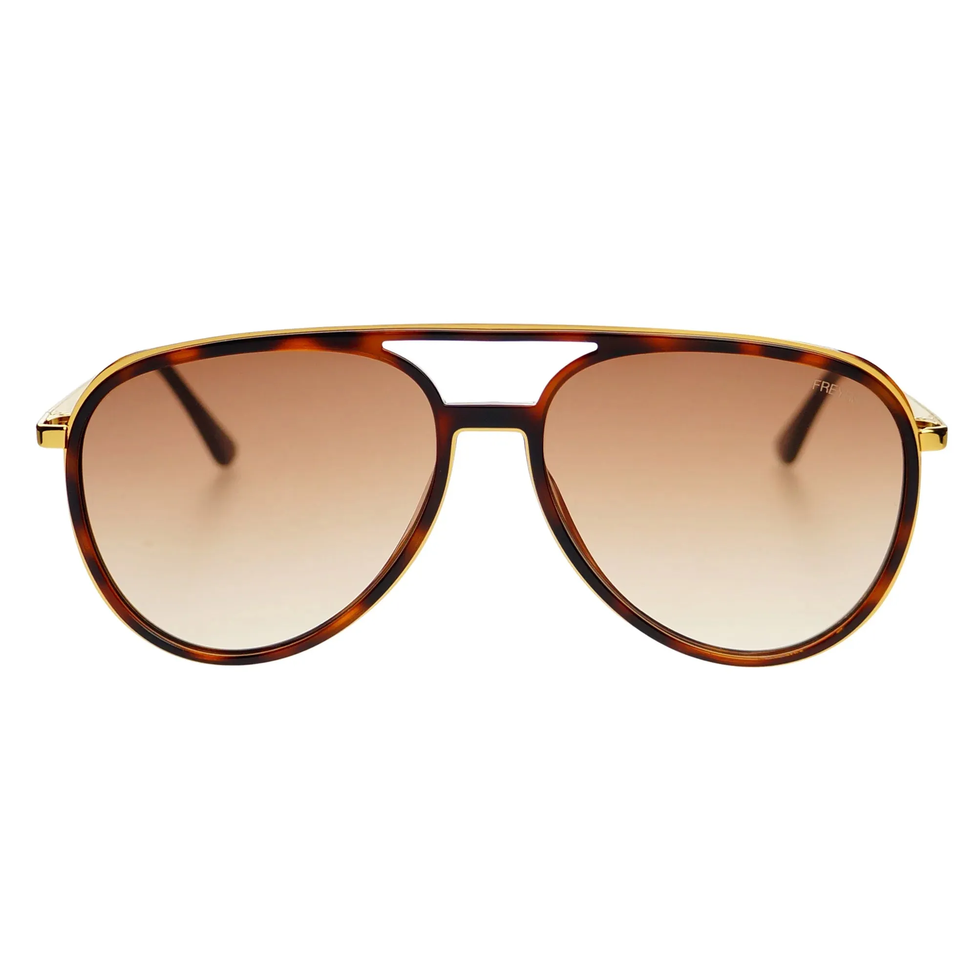 Freyrs Fulton Brown Tortoise Aviator Sunglasses