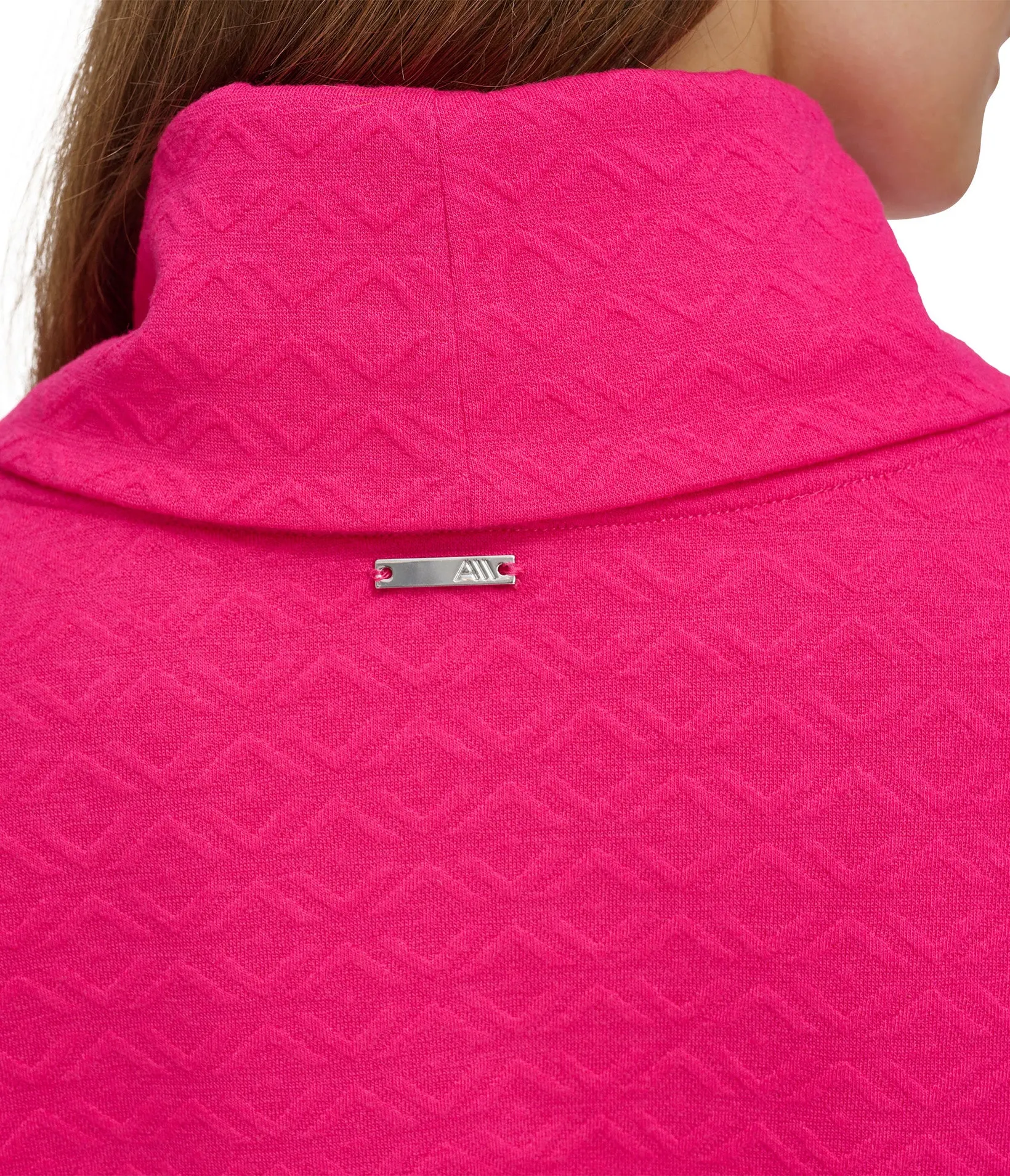 Geo Textured Knit Tunic With Drawstring Waist