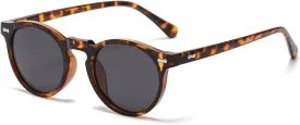 Gleyemor Vintage Polarized Sunglasses for Men Round Sunglasses UV400 Protection Retro Hand-crafted Acetate Frame