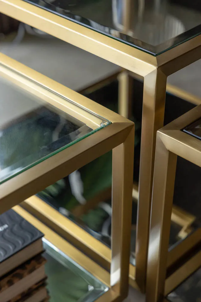 Gold Glass Modular Coffee Table