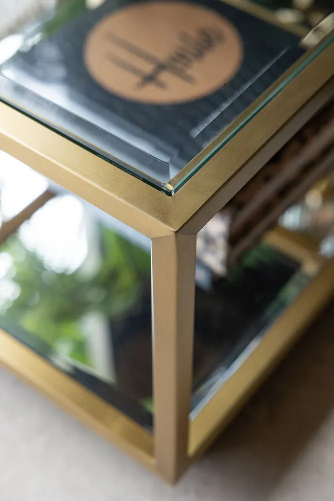 Gold Glass Modular Coffee Table