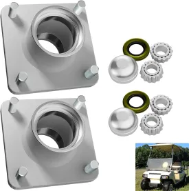 Golf Cart Front Wheel Hub Assembly, Club Car DS Front Wheel with Bearings Seals Kit 2Pcs, Suitable for 1981-2003 Club Car DS Golf Carts, OEM# 1011892