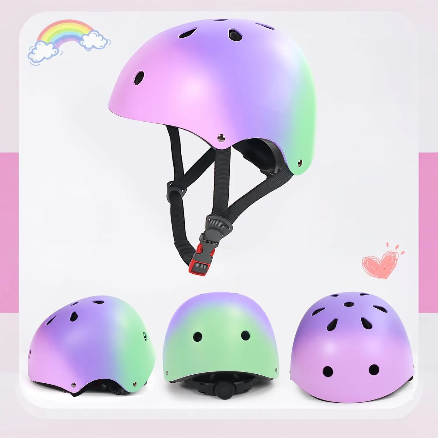 Gradient Toddler Helmet Kids Bike Helmet Adjustable from Toddler to Youth 11 Vents Safety & Ventilation Design for Cycling Skating Scooter Skateboard