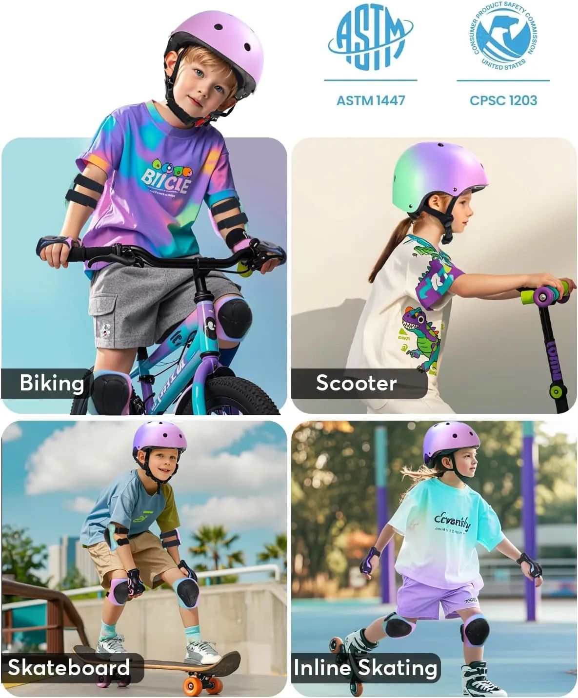 Gradient Toddler Helmet Kids Bike Helmet Adjustable from Toddler to Youth 11 Vents Safety & Ventilation Design for Cycling Skating Scooter Skateboard