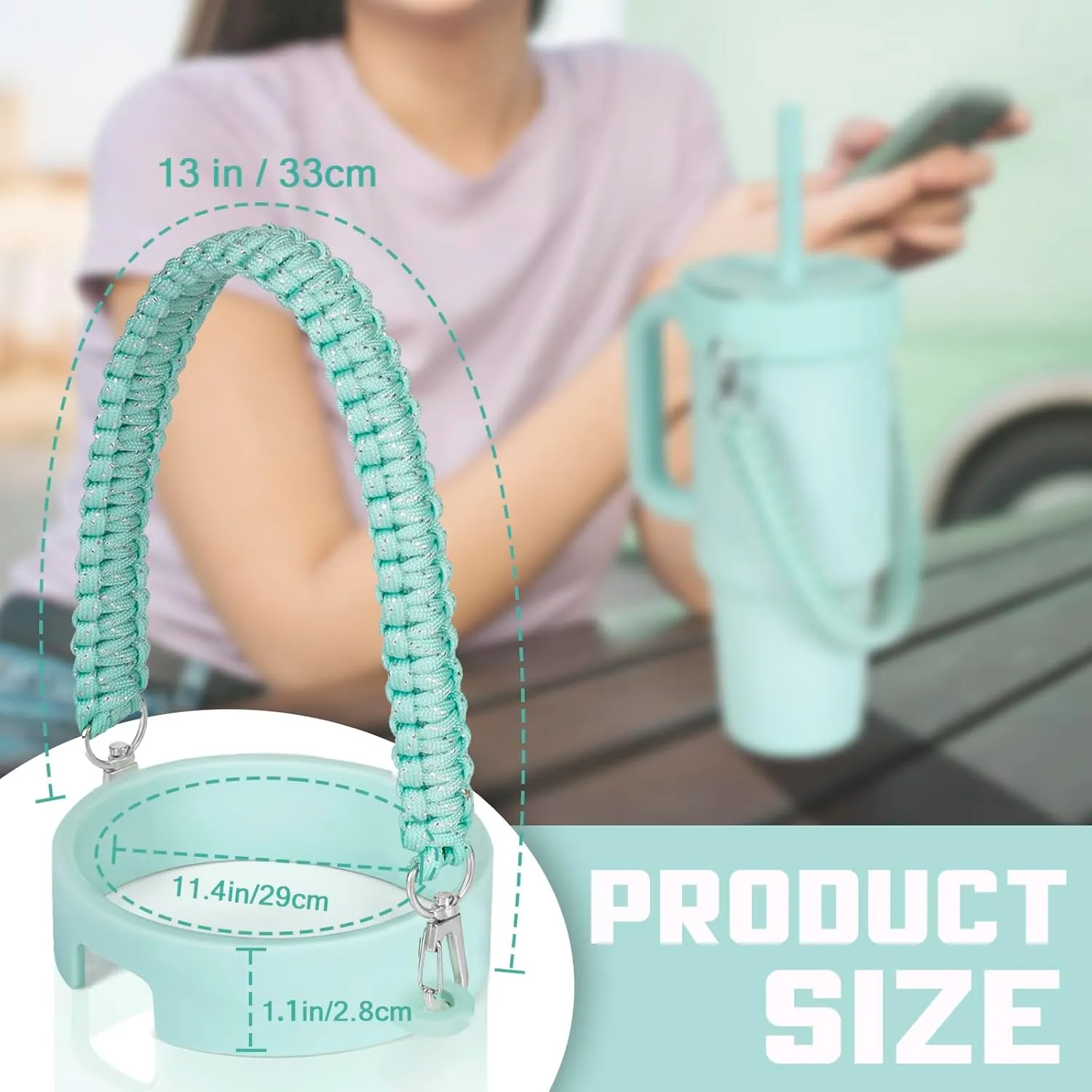 Greant Water Bottle Handle for HydroFlask Tumbler 40oz & 32oz, Tumbler Carrier Strap for Hydro Flask Tumblers,5 Colors