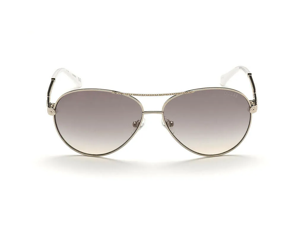 Guess Ladies Rose Gold Tone Square Sunglasses