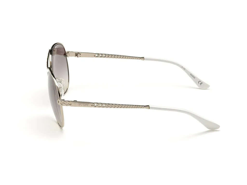 Guess Ladies Rose Gold Tone Square Sunglasses