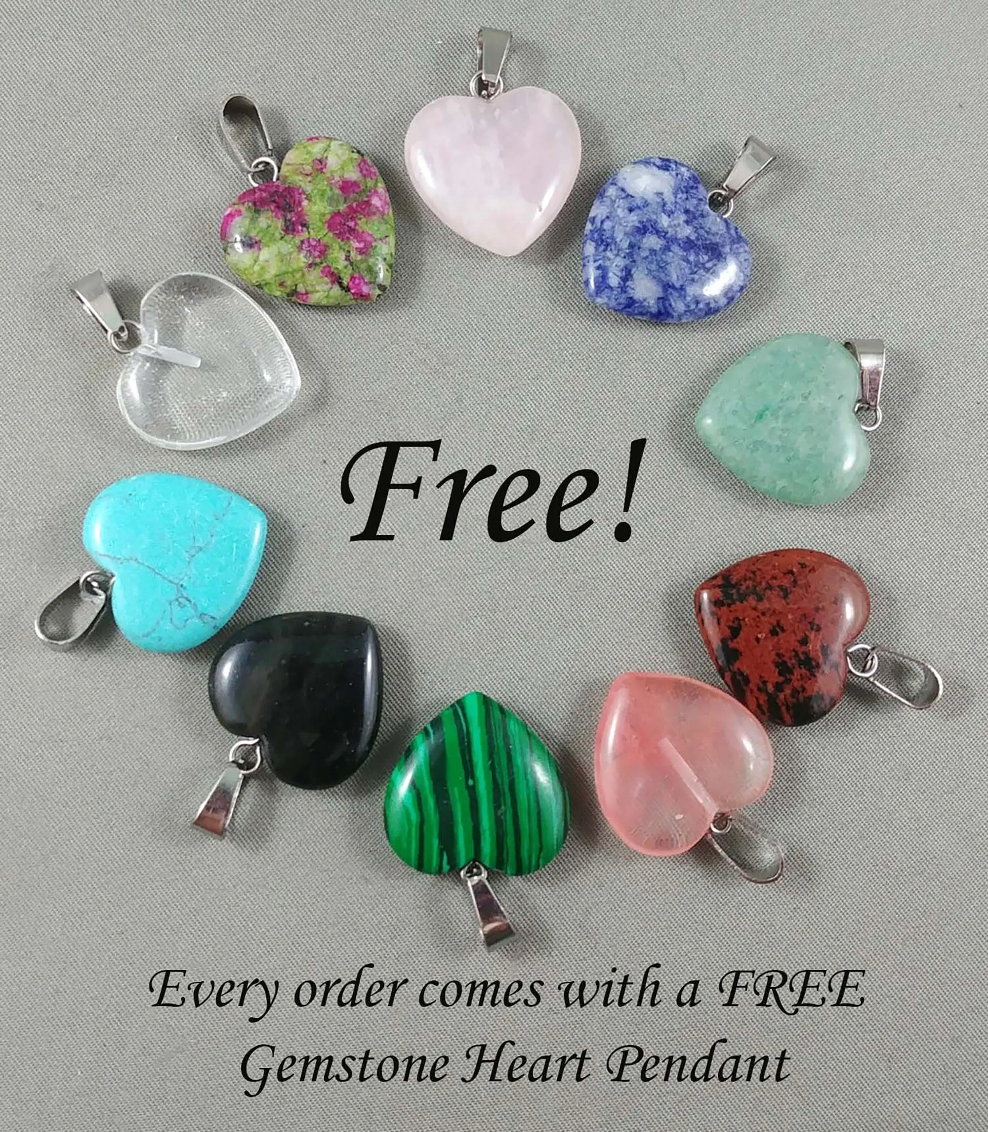 Heart Charm Silver Tone Mixed 8pcs (1277)