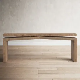 Henn 78.75" Solid Wood Console Table Brown