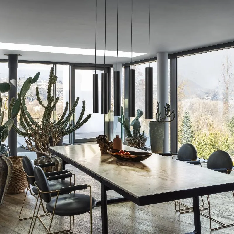 Italian Sleek Cylindrical Pendant
