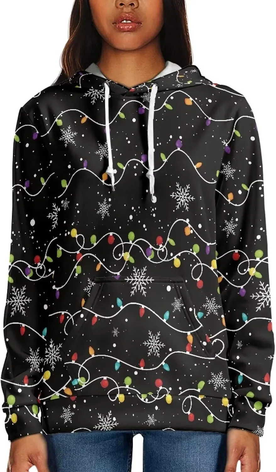 JEOCODY Women Casual Hoodie Long Sleeve Sweatshirt with Pocket