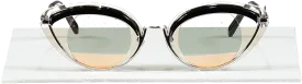 Kenzo Metallic /black Mirrored Side Logo Kz40001u Sunglasses