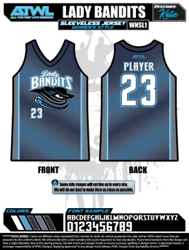 Lady Bandits Mirrored Women's Sleeveless Game Jersey