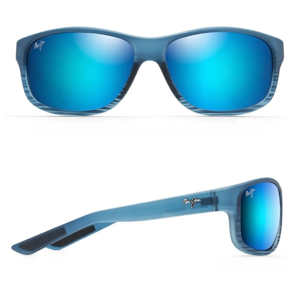 Maui Jim KAIWA CHANNEL Polarized Wrap Sunglasses