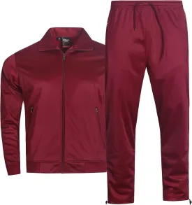 MEN'S CLASSIC OPEN BOTTOM SOLID ACTIVEWEAR JOGGING SPORTSWEAR TRACKSUIT S - 5X
