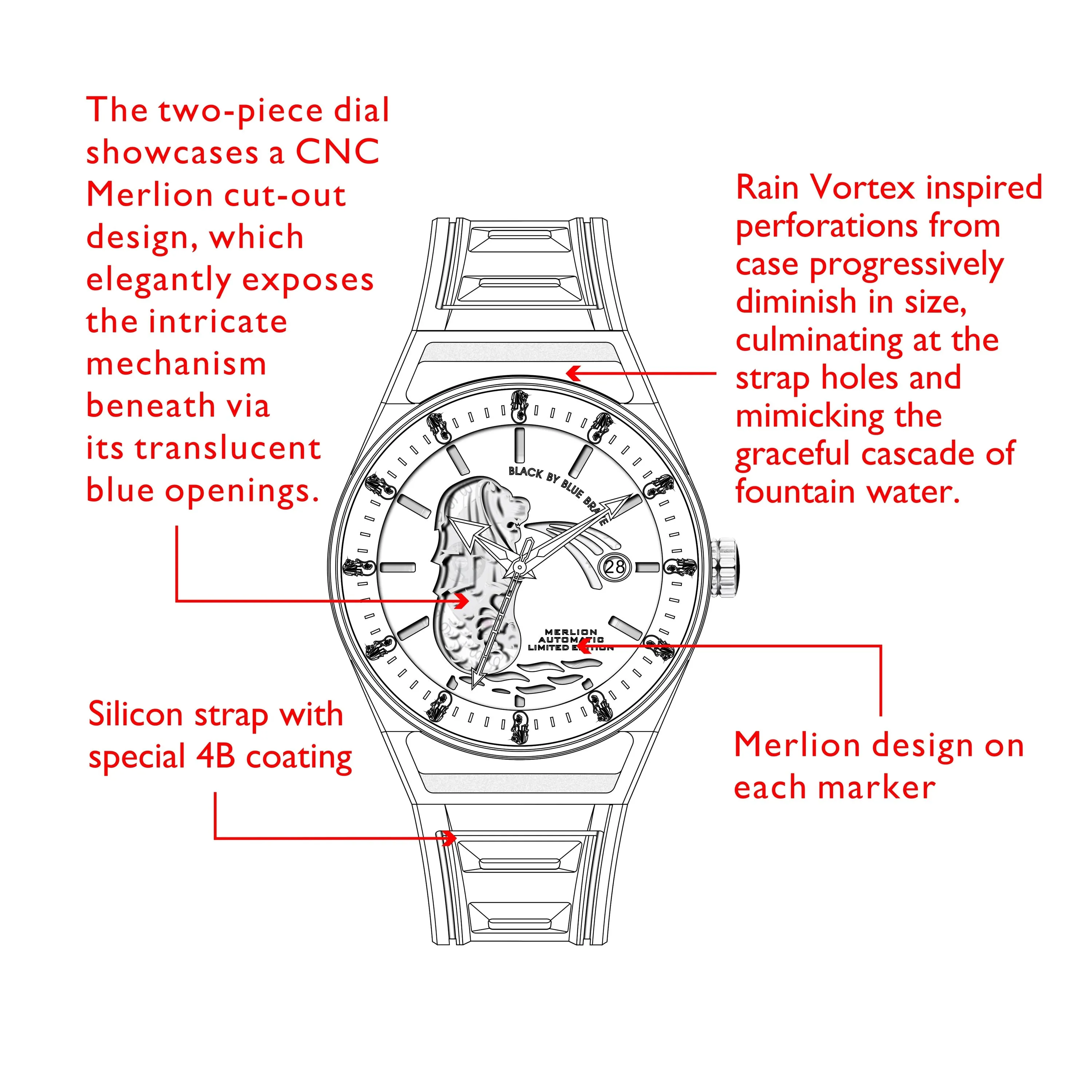 Merlion II Automatic - Precision Craftsmanship in a Modern Timepiece