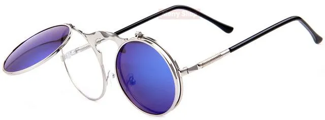 MERRY'S VINTAGE STEAMPUNK Sunglasses round Designer steam punk Metal Women Coating Sunglasses Retro CIRCLE SUN GLASSES