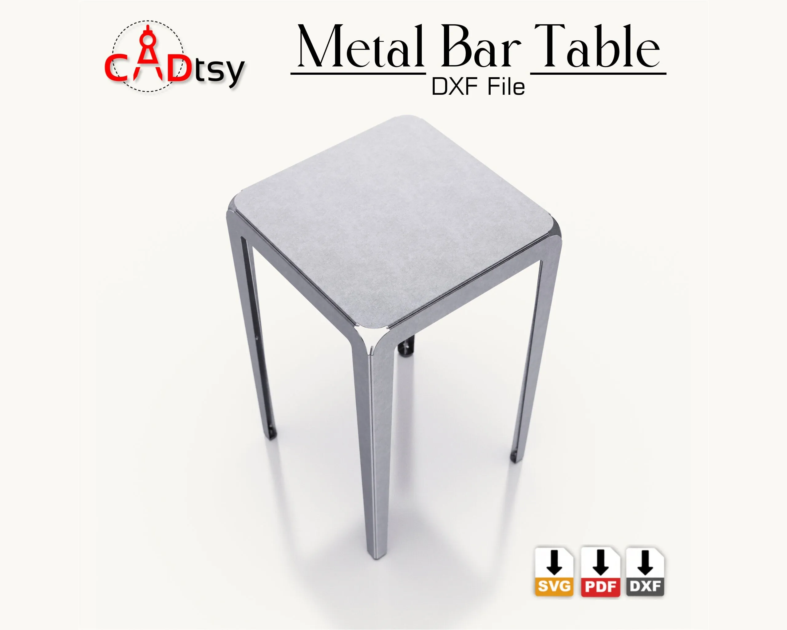 Metal Bar High Table DXF/SVG - CNC Plasma/Laser Cutting Files