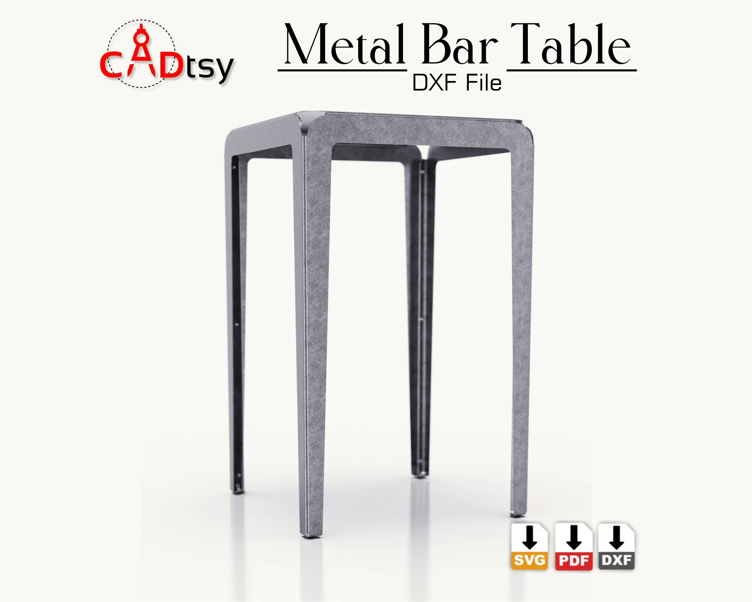 Metal Bar High Table DXF/SVG - CNC Plasma/Laser Cutting Files