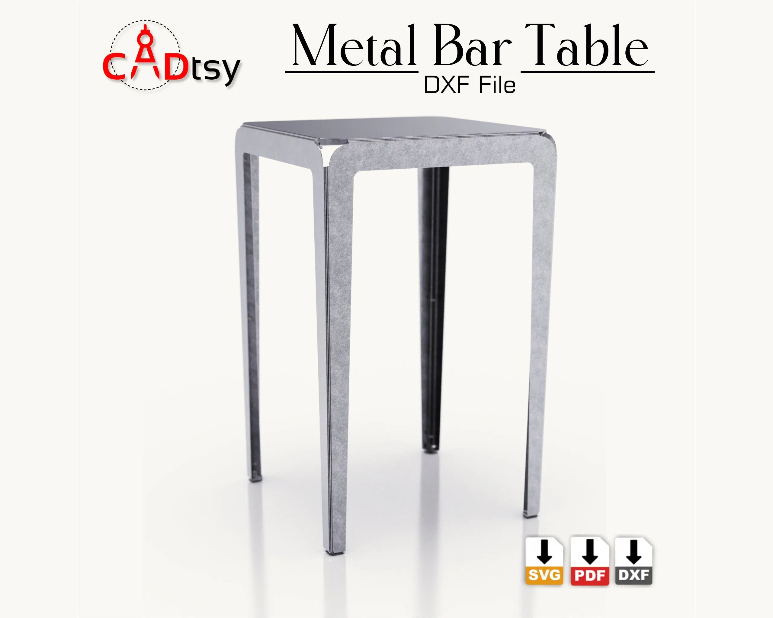 Metal Bar High Table DXF/SVG - CNC Plasma/Laser Cutting Files
