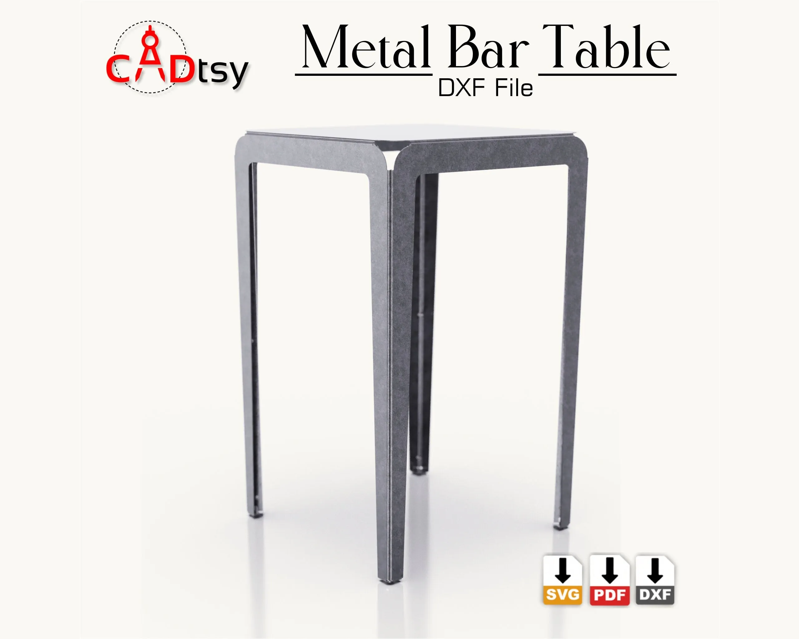 Metal Bar High Table DXF/SVG - CNC Plasma/Laser Cutting Files