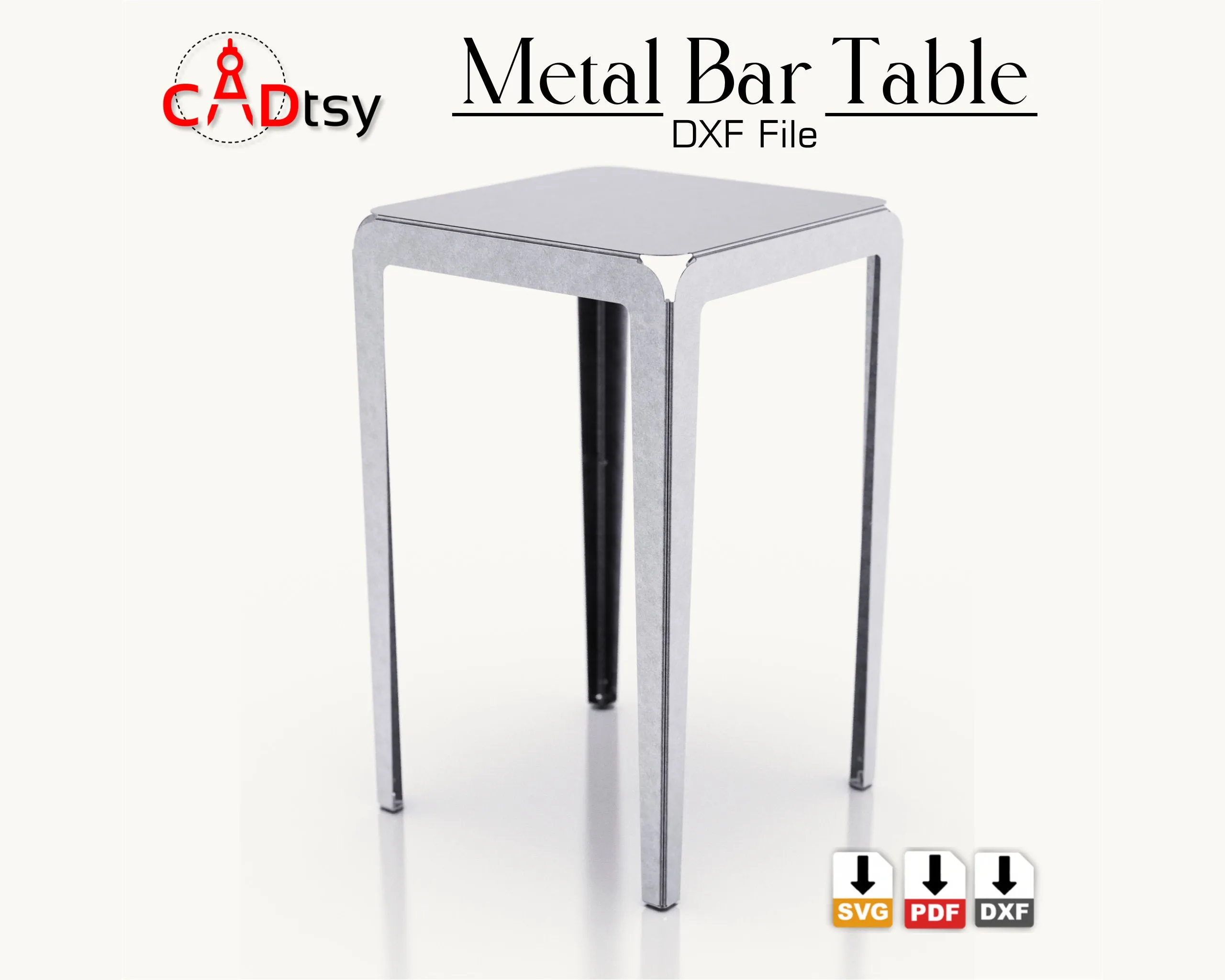 Metal Bar High Table DXF/SVG - CNC Plasma/Laser Cutting Files