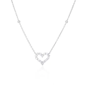 Mini heart pendant with diamonds. 50cttw.