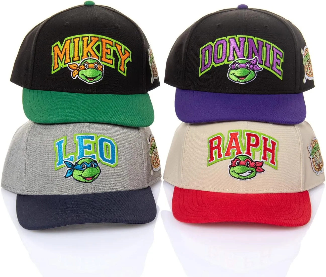Nickelodeon Mens' Teenage Mutant Ninja Turtles Embroidered Classic Precurve Snapback Hat