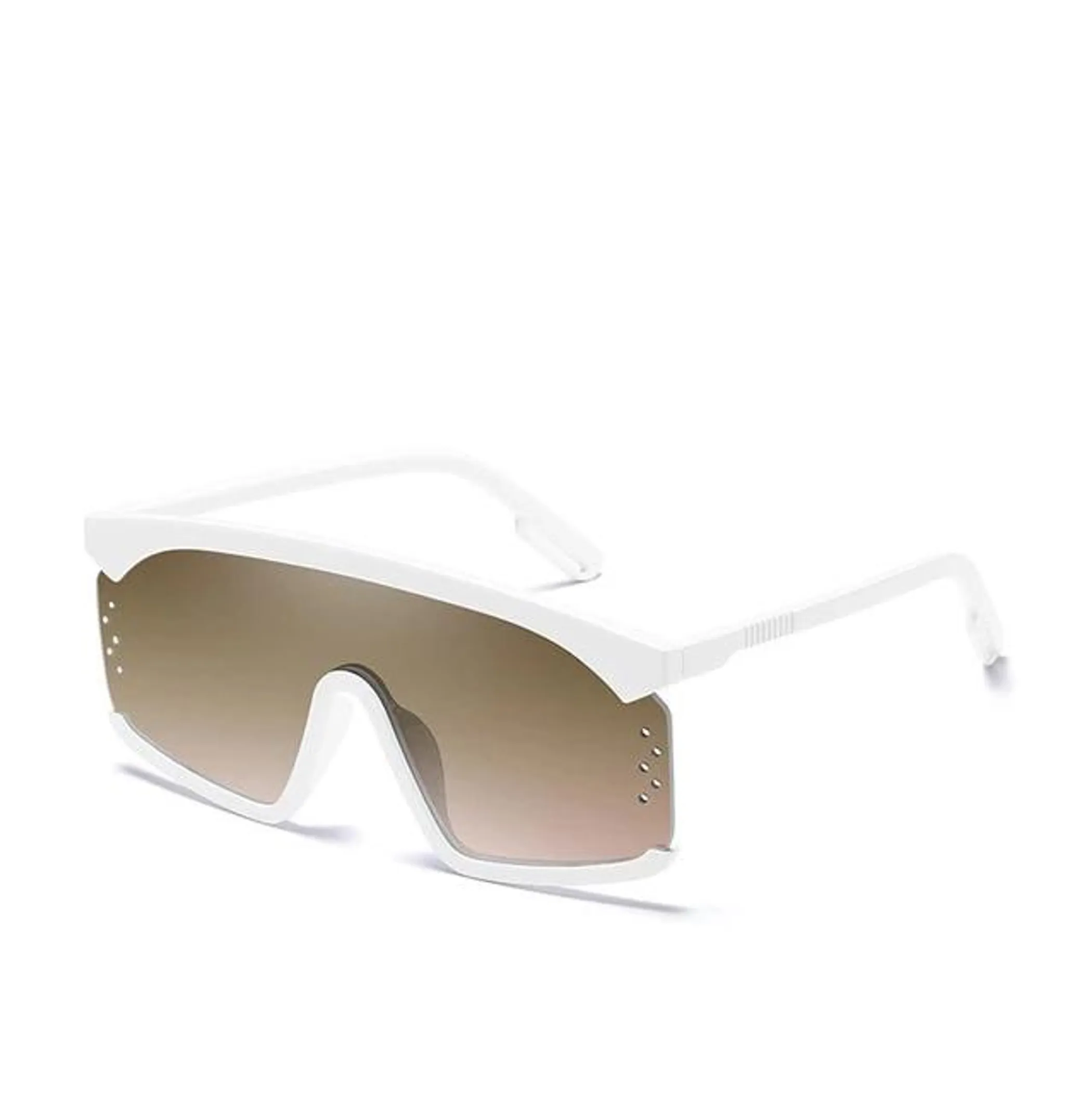 Oversized Shield Style Gradient Sunglasses