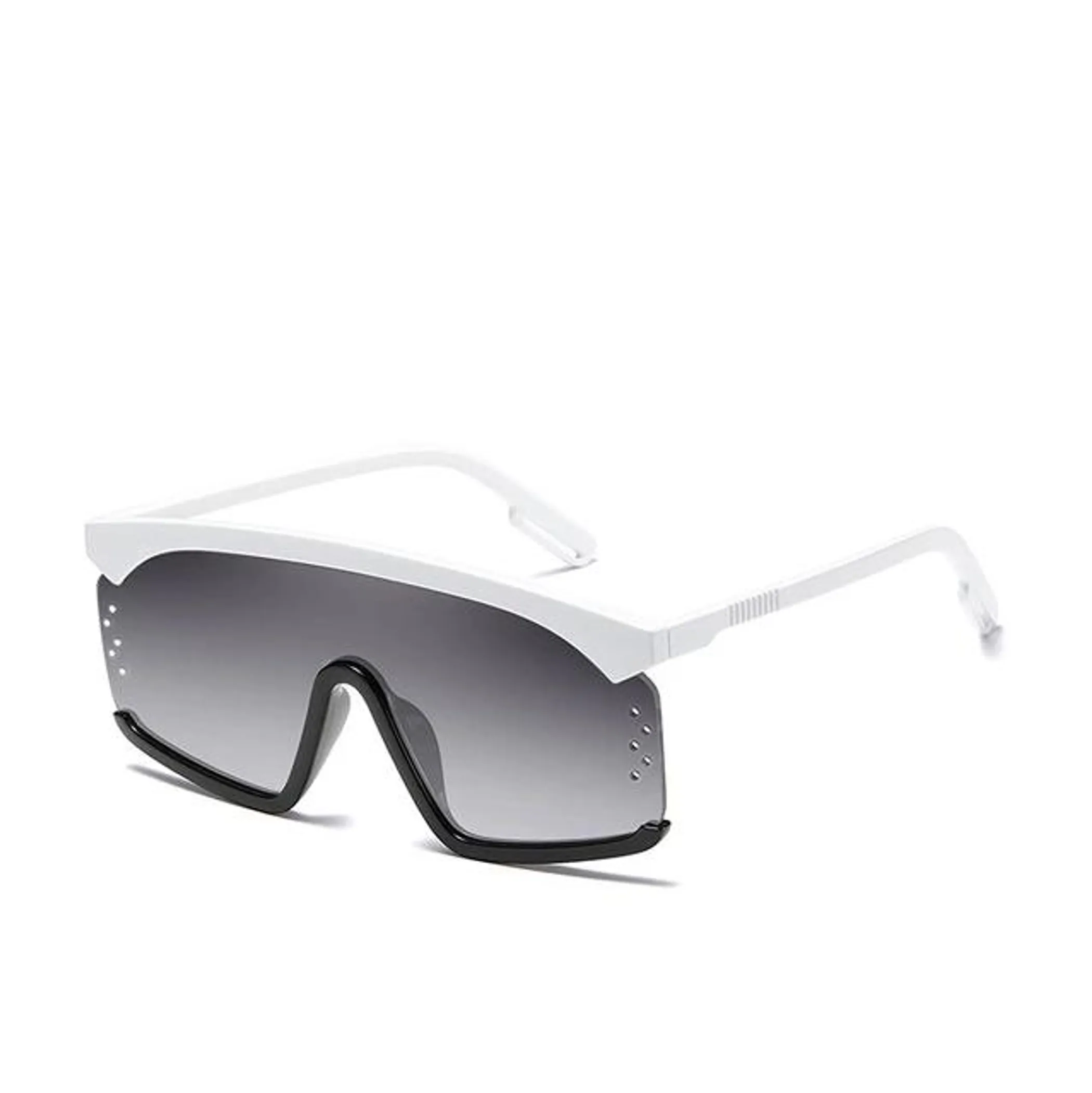 Oversized Shield Style Gradient Sunglasses
