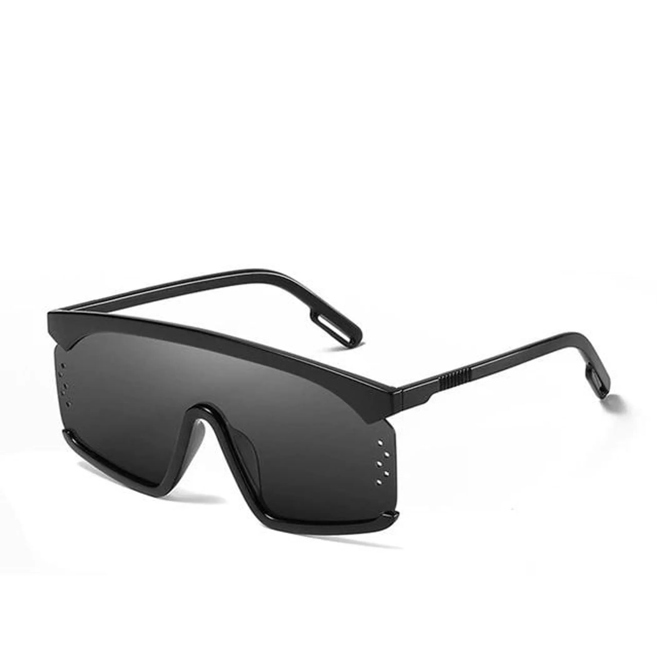 Oversized Shield Style Gradient Sunglasses