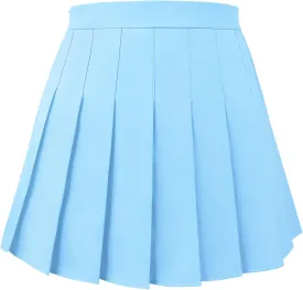 Pleated Skirt for Women Skater Skirt with Shorts Elastic Waist Plus Size Tennis Skirts