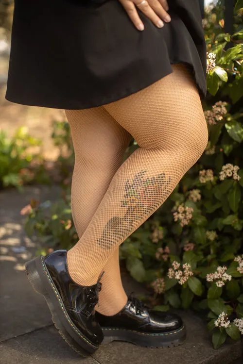 Plus Size Fishnet Seamless Pantyhose