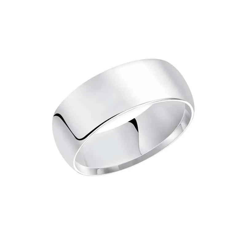 Polished Low Round Profile Comfort Fit Wedding Band