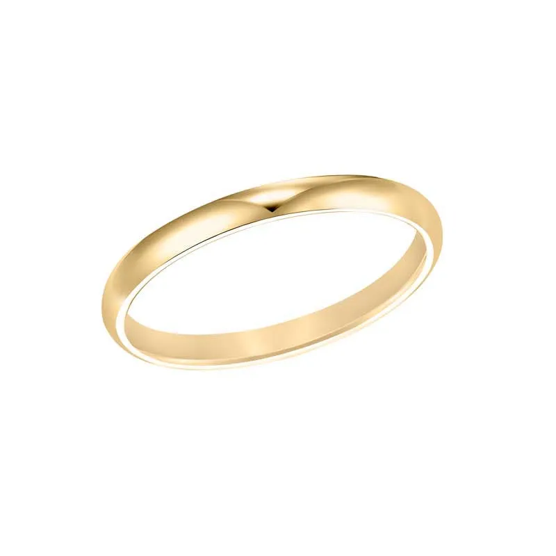 Polished Low Round Profile Comfort Fit Wedding Band