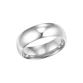 Polished Low Round Profile Comfort Fit Wedding Band