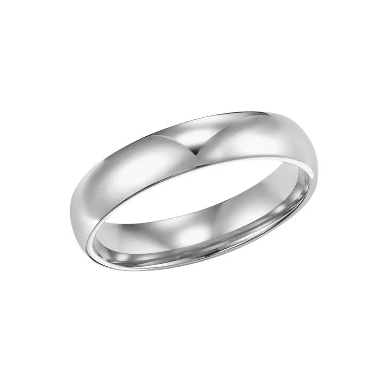 Polished Low Round Profile Comfort Fit Wedding Band