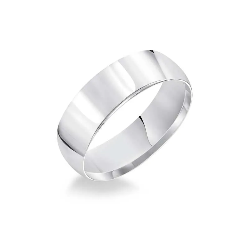 Polished Low Round Profile Comfort Fit Wedding Band