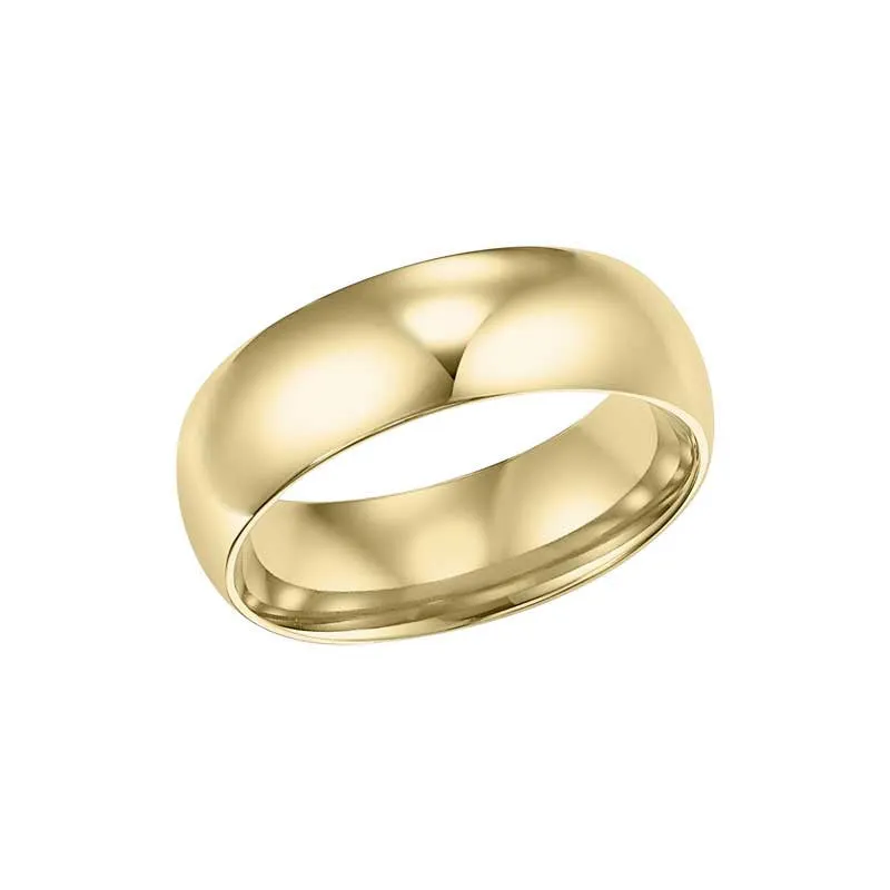 Polished Low Round Profile Comfort Fit Wedding Band