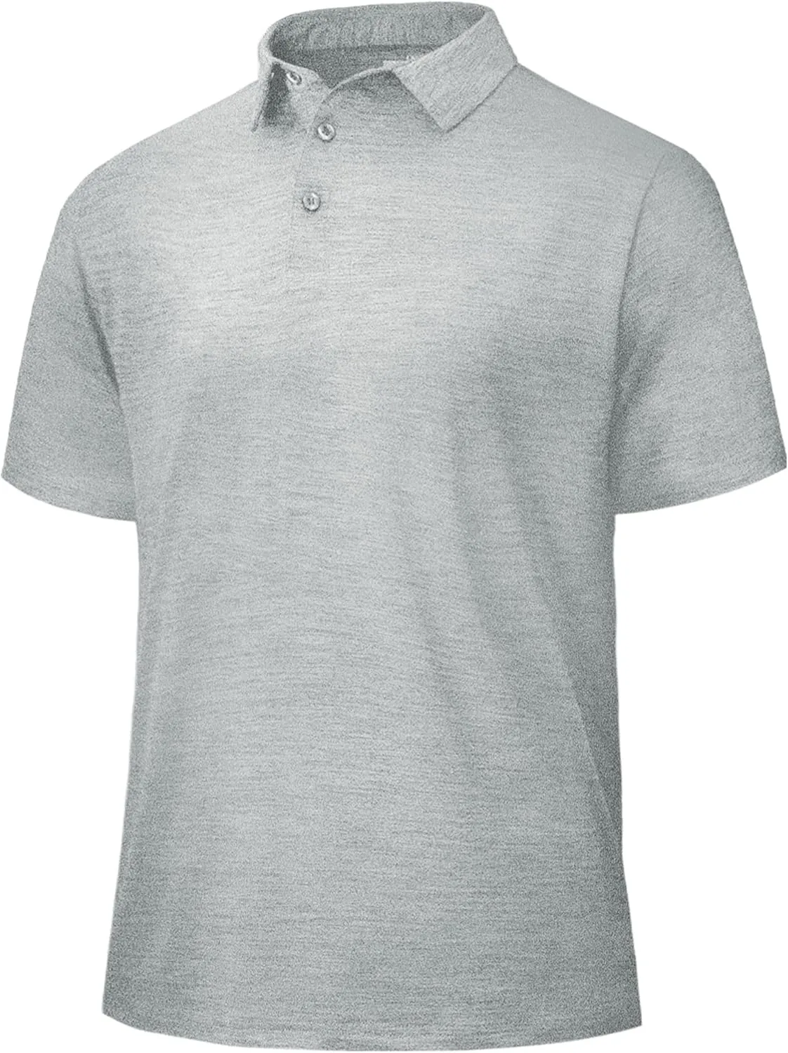 Polo Shirts for Men - Quick Dry Moisture Wicking Black Short Sleeve Performance Golf T Shirts for Casual Work Athletic