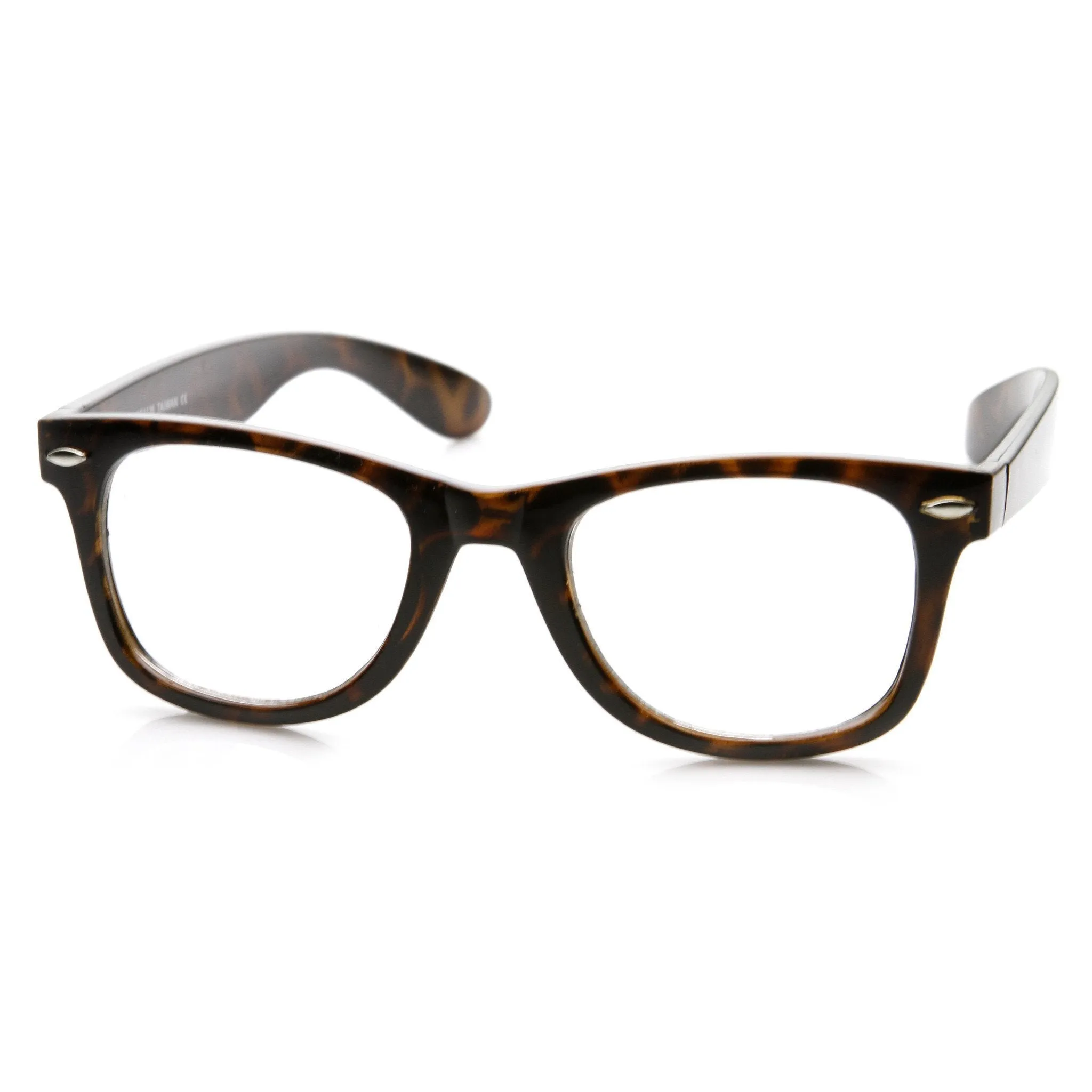 Retro Classic Horned Rim Frame RX Optical Clear Lens Glasses