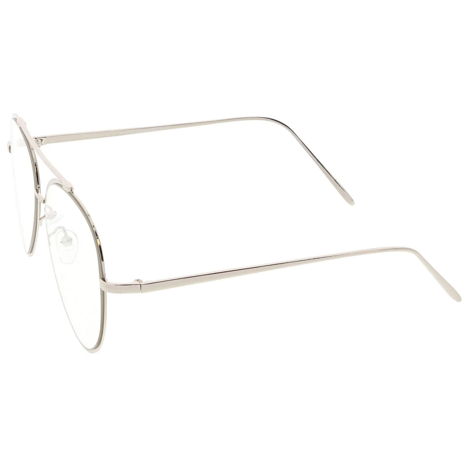 Retro Modern Teardrop Clear Flat Lens Glasses 58mm