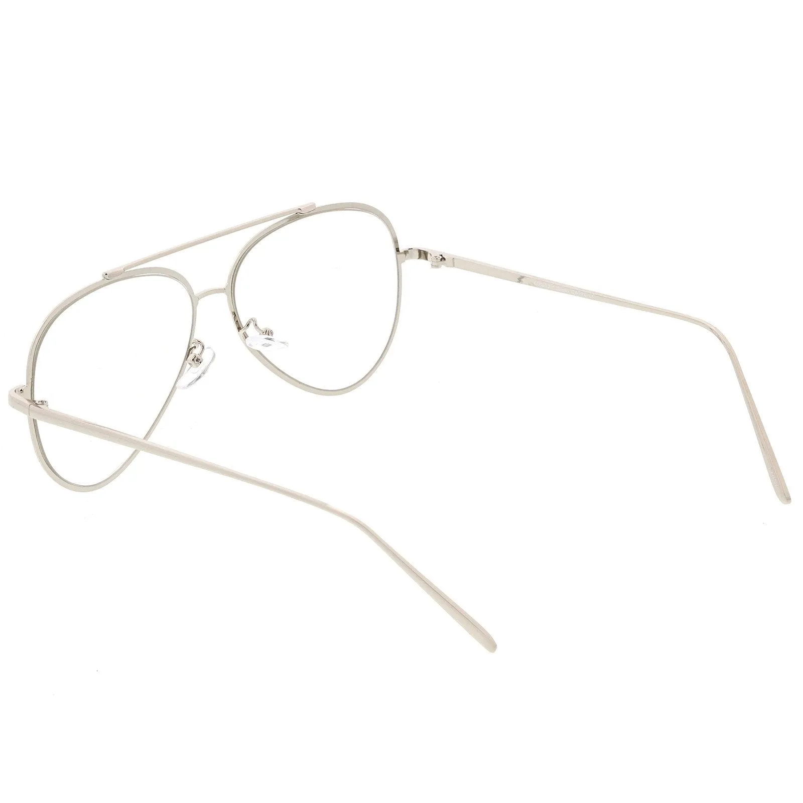 Retro Modern Teardrop Clear Flat Lens Glasses 58mm