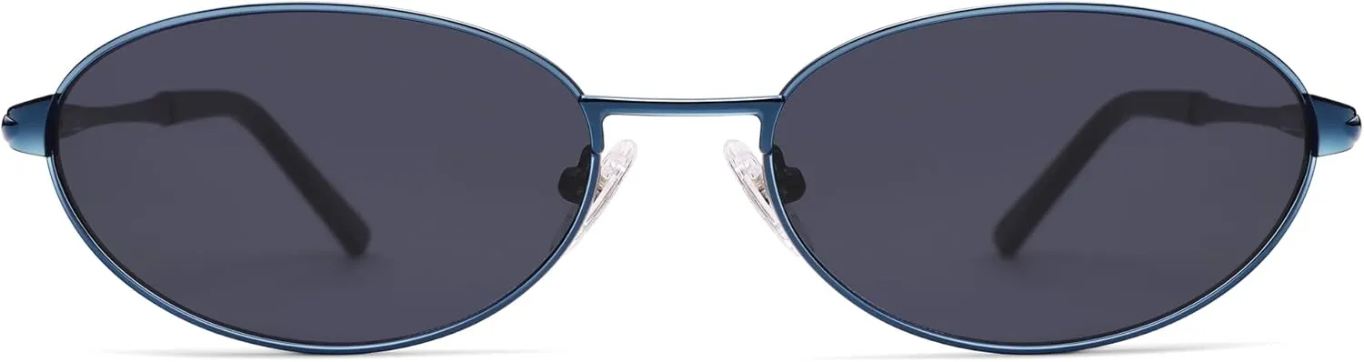 Retro Oval Sunglasses for Women Mens with Spring Hinge Sunnies AP3696