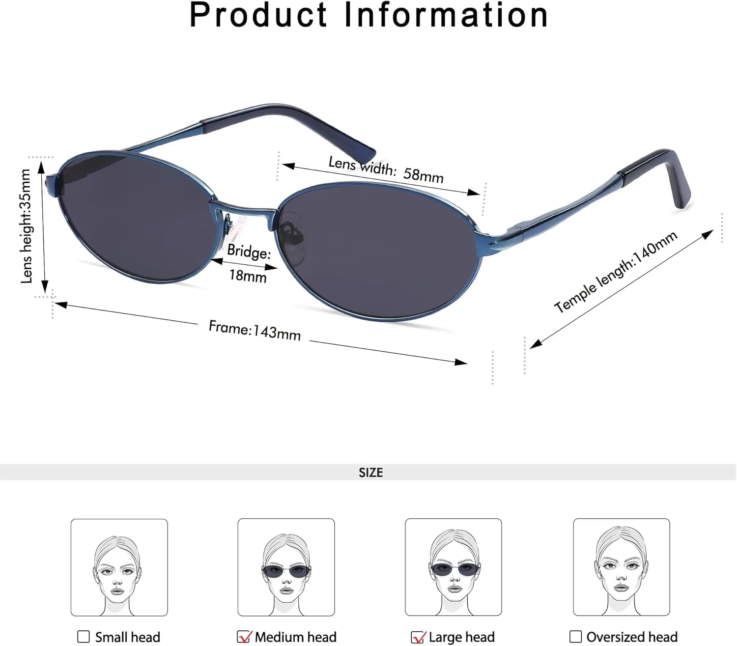 Retro Oval Sunglasses for Women Mens with Spring Hinge Sunnies AP3696